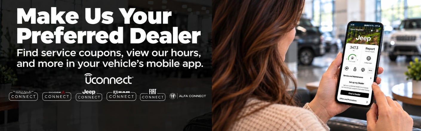 uconnect® make us your preferred dealer | Rouen Chrysler Dodge Jeep Ram in Woodville OH