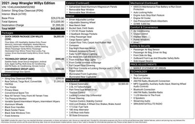 2021 Jeep Wrangler Willys