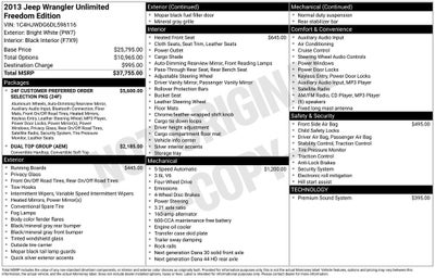 2013 Jeep Wrangler Unlimited Freedom Edition