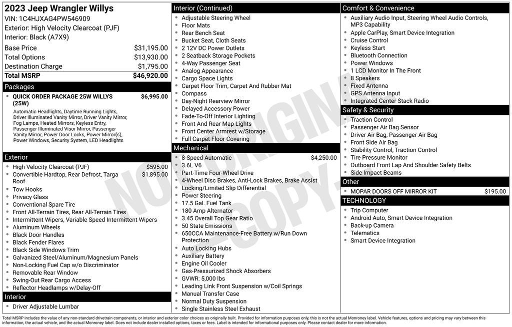 2023 Jeep Wrangler Willys