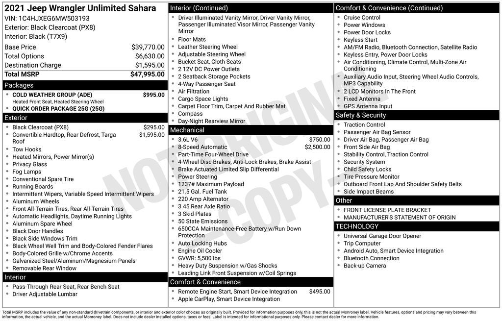 2021 Jeep Wrangler Unlimited Sahara