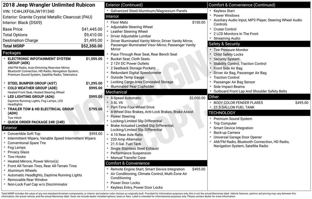 2018 Jeep Wrangler Unlimited Rubicon