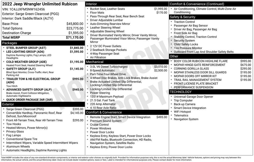 2022 Jeep Wrangler Unlimited Rubicon
