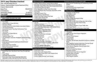 2019 Jeep Cherokee Overland