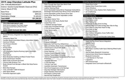 2019 Jeep Cherokee Latitude Plus