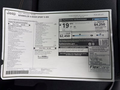 2027 Jeep Wrangler Sport S