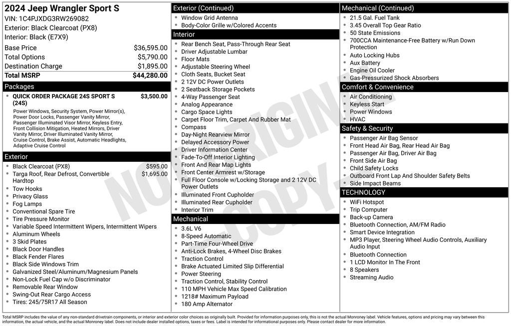 2024 Jeep Wrangler Sport S