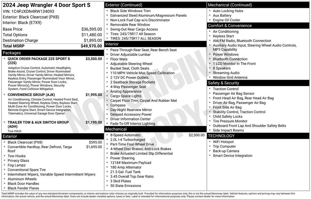2024 Jeep Wrangler Sport S