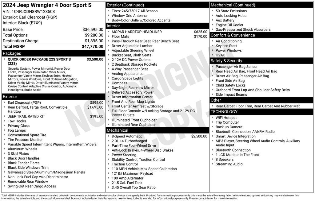 2024 Jeep Wrangler Sport S