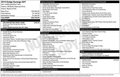 2019 Dodge Durango SXT