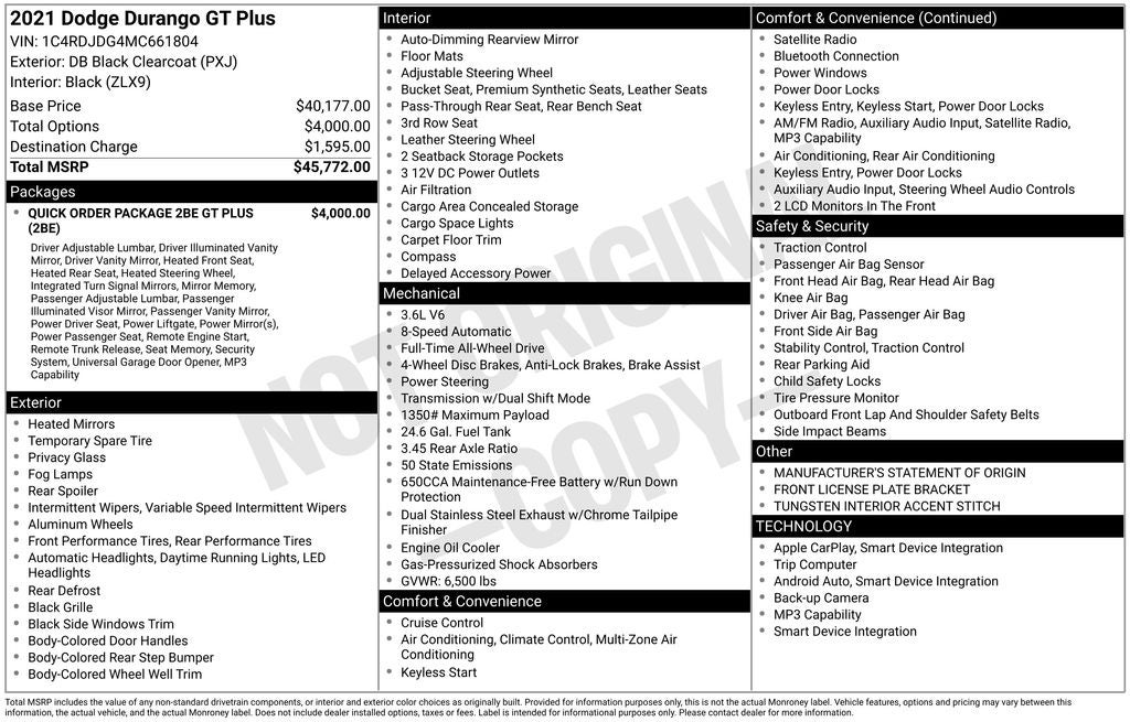 2021 Dodge Durango GT Plus