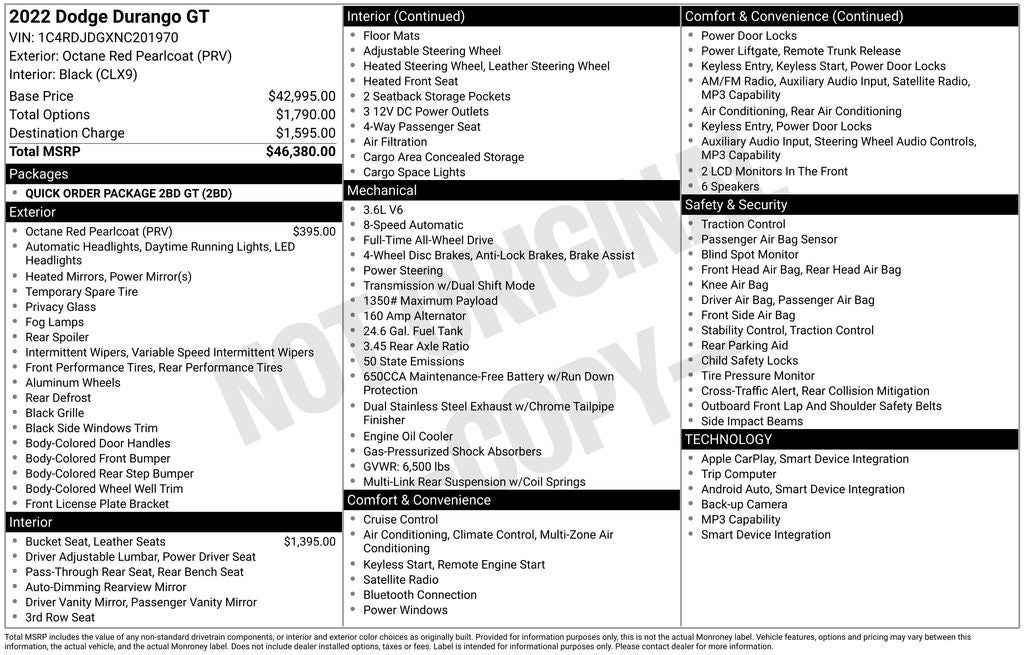 2022 Dodge Durango GT