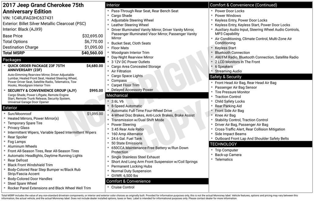 2017 Jeep Grand Cherokee Laredo