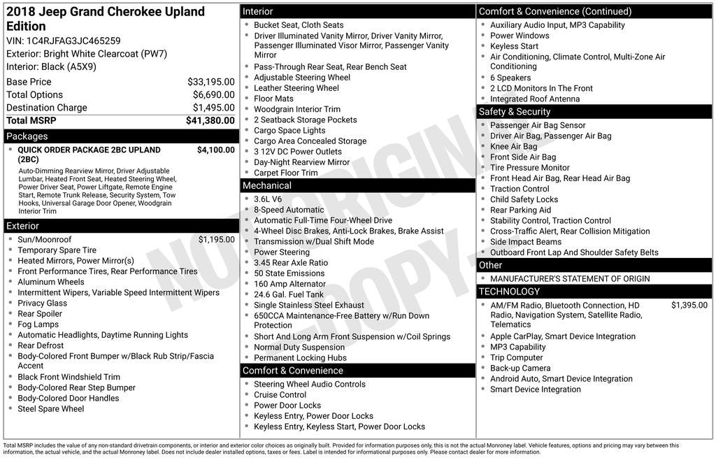 2018 Jeep Grand Cherokee Upland Edition