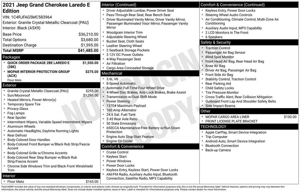 2021 Jeep Grand Cherokee Laredo E