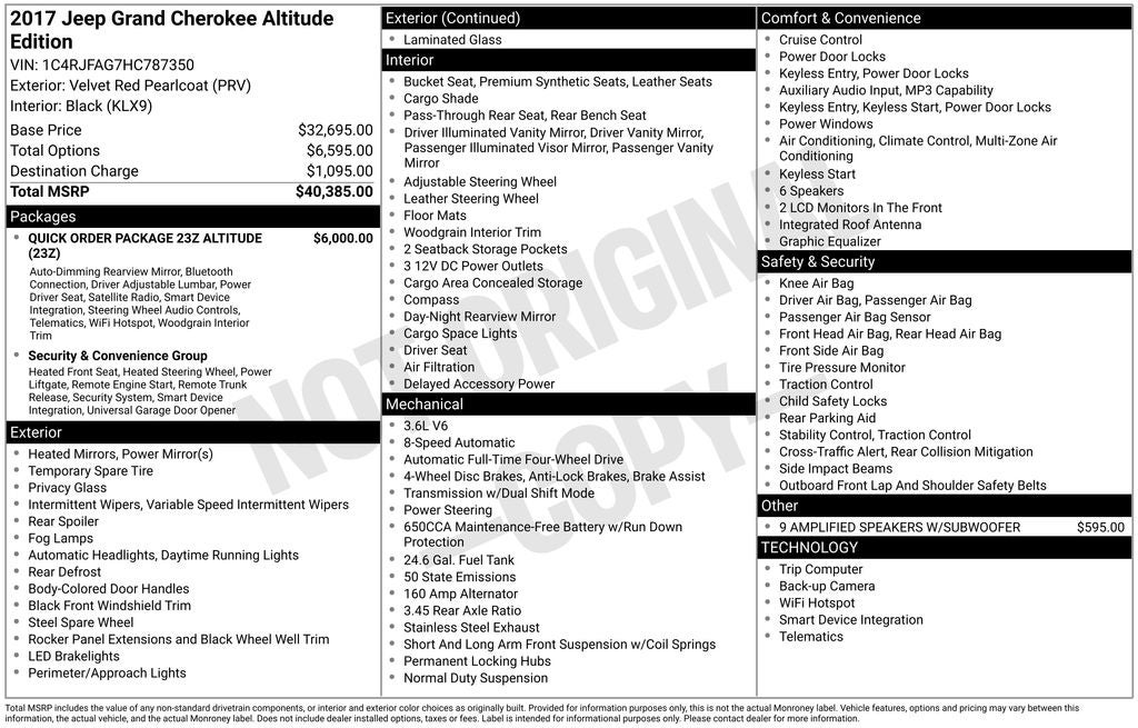 2017 Jeep Grand Cherokee Altitude