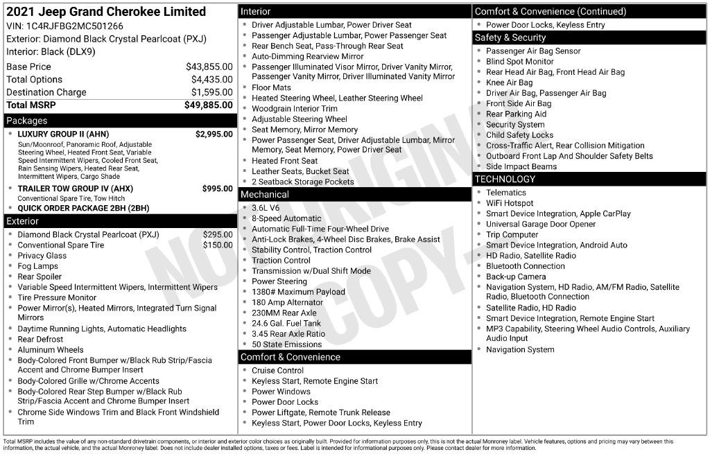 2021 Jeep Grand Cherokee Limited
