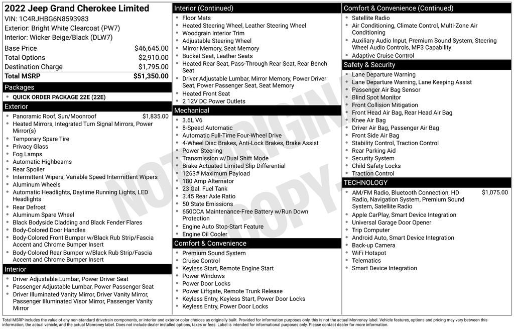 2022 Jeep Grand Cherokee Limited