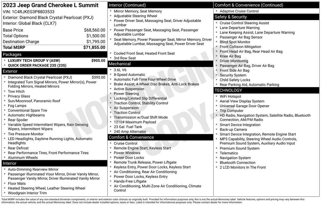 2023 Jeep Grand Cherokee L Summit