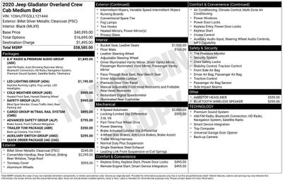 2020 Jeep Gladiator Overland