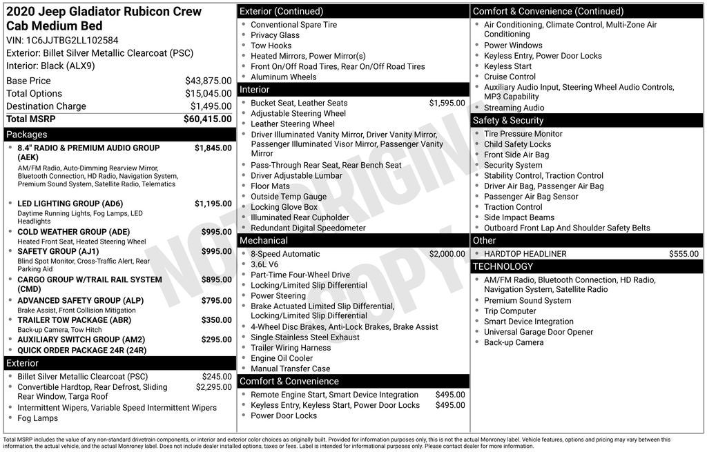 2020 Jeep Gladiator Rubicon