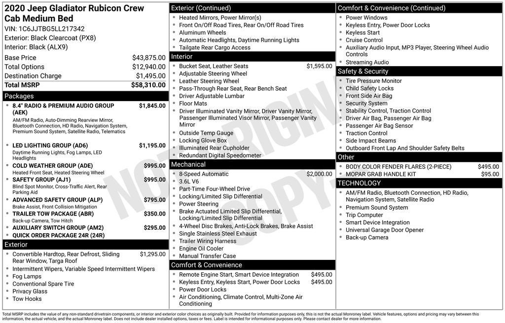 2020 Jeep Gladiator Rubicon