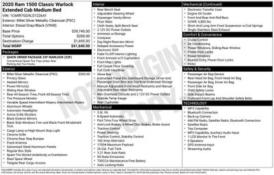 2020 RAM 1500 Classic Warlock