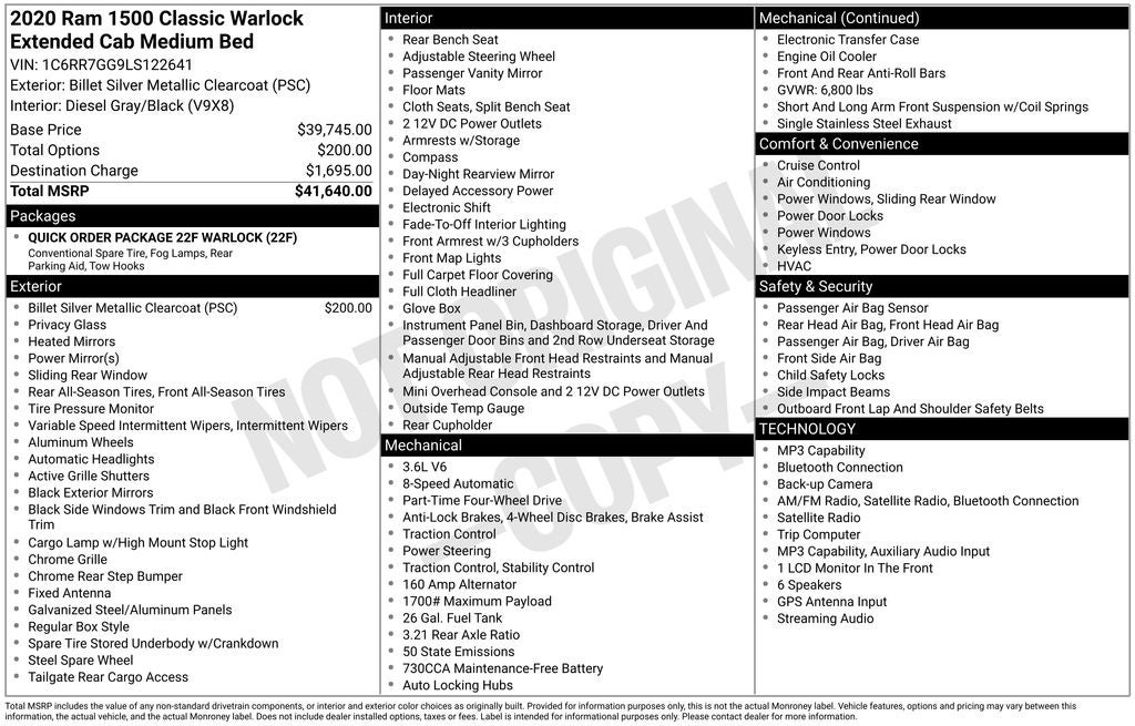 2020 RAM 1500 Classic Warlock