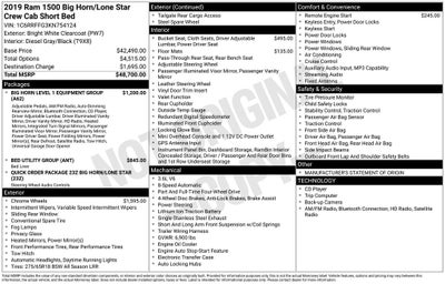 2019 RAM 1500 Big Horn/Lone Star
