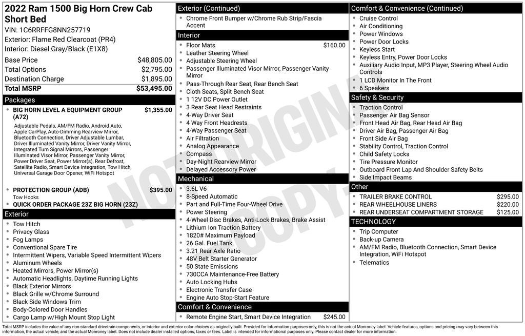 2022 RAM 1500 Big Horn/Lone Star