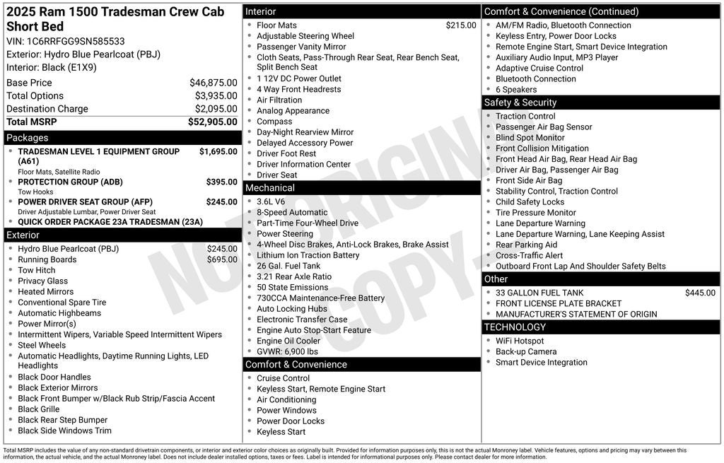2025 RAM 1500 Tradesman
