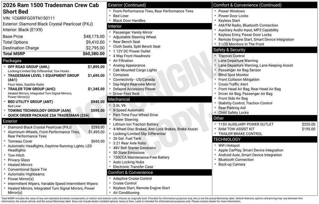 2026 RAM 1500 Tradesman
