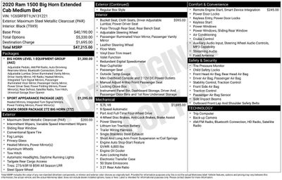 2020 RAM 1500 Big Horn/Lone Star