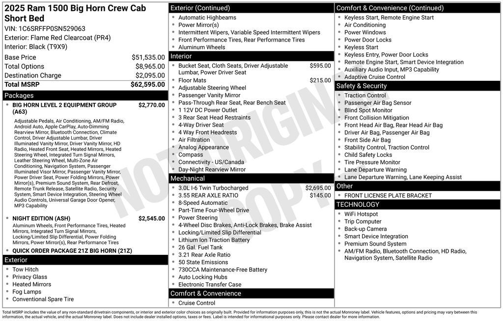 2025 RAM 1500 Big Horn/Lone Star