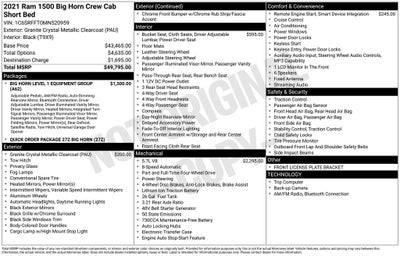 2021 RAM 1500 Big Horn/Lone Star