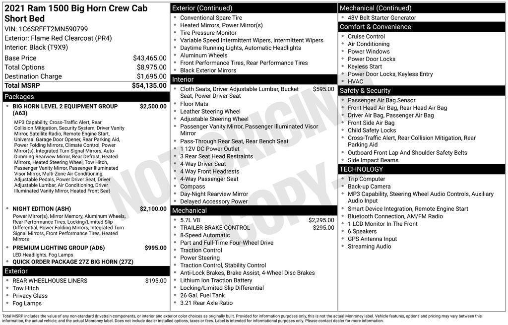 2021 RAM 1500 Big Horn/Lone Star
