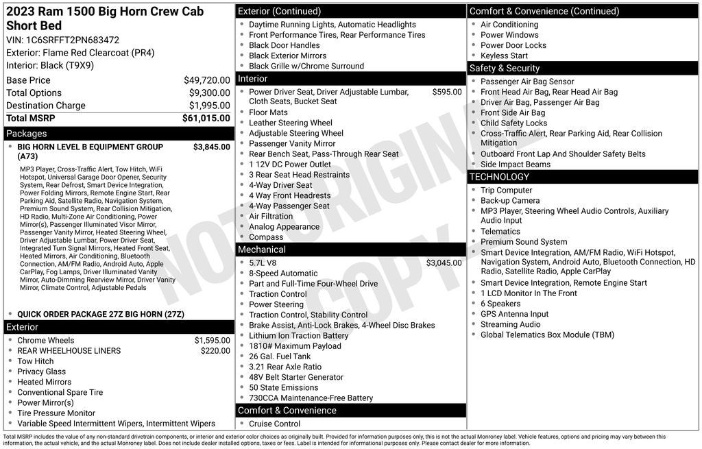 2023 RAM 1500 Big Horn/Lone Star