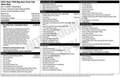 2021 RAM 1500 Big Horn/Lone Star
