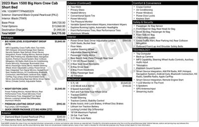 2023 RAM 1500 Big Horn/Lone Star