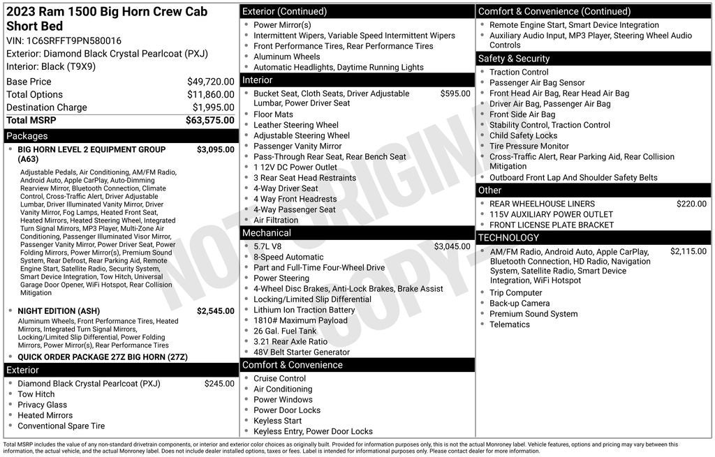 2023 RAM 1500 Big Horn/Lone Star