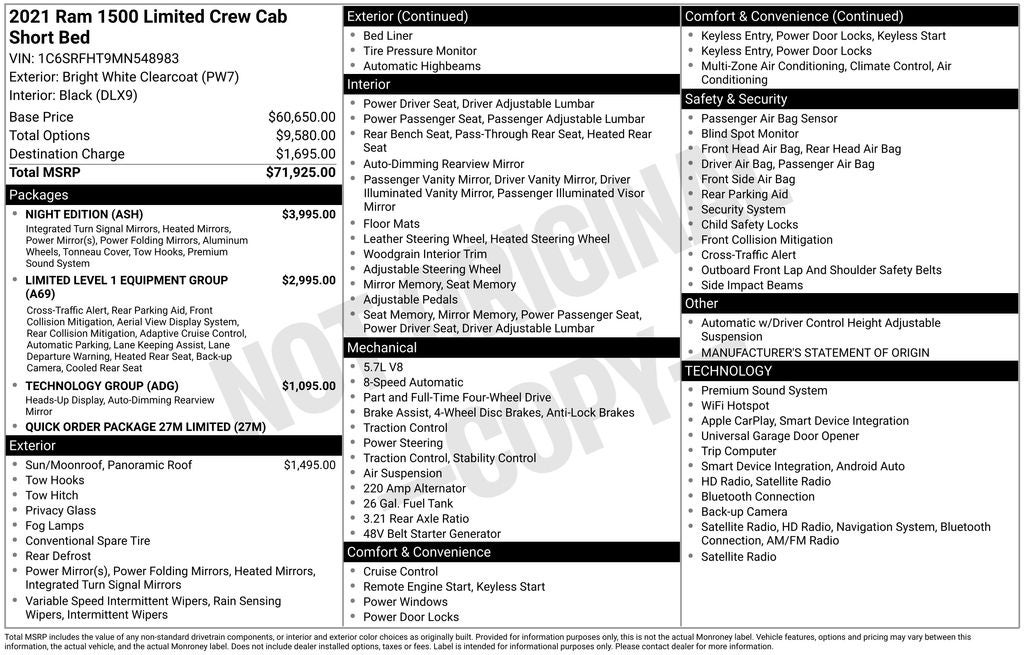 2021 RAM 1500 Limited