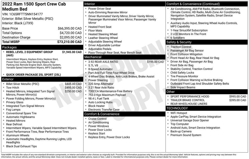 2022 RAM 1500 Sport