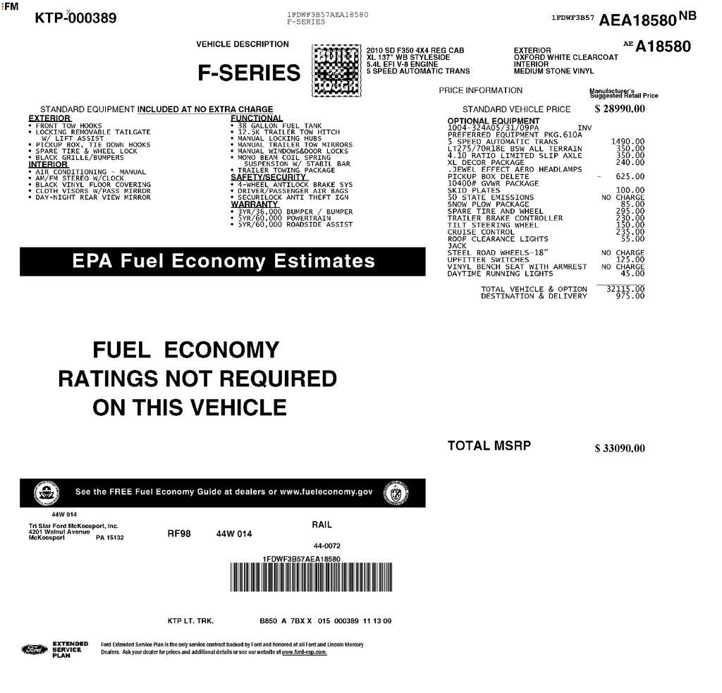 2010 Ford F-350SD XL