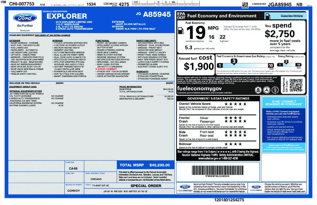 2018 Ford Explorer Limited
