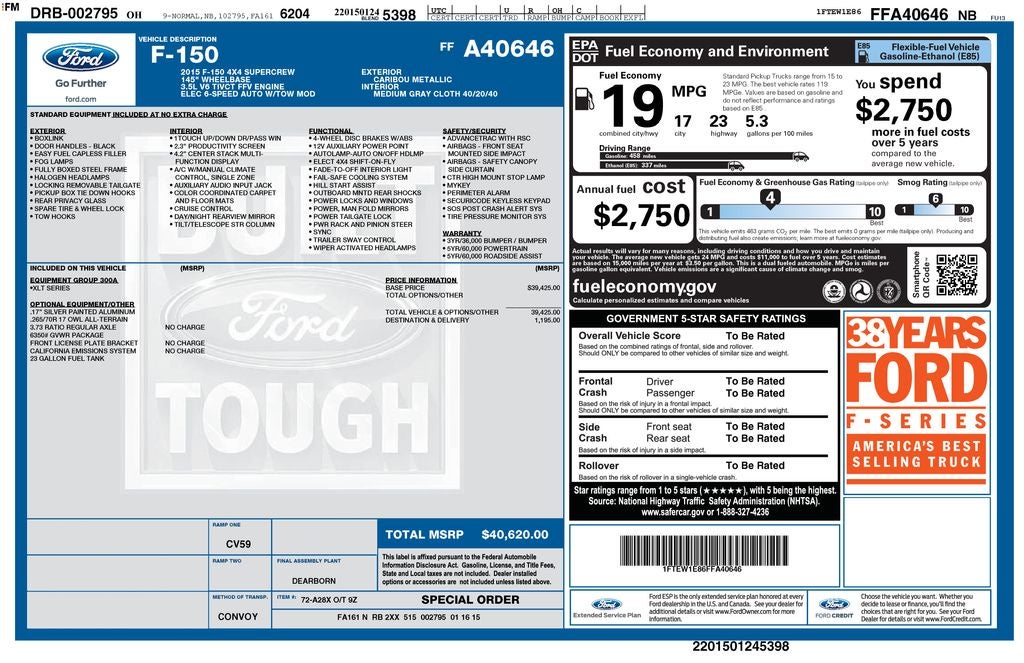 2015 Ford F-150 XLT