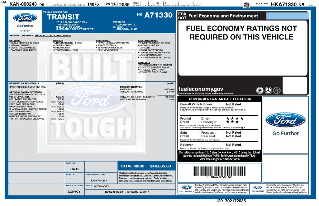 2017 Ford Transit-250 Base