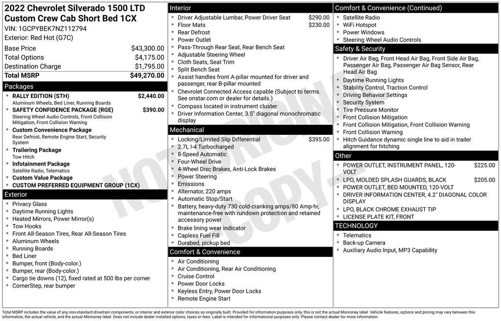 2022 Chevrolet Silverado 1500 LTD Custom