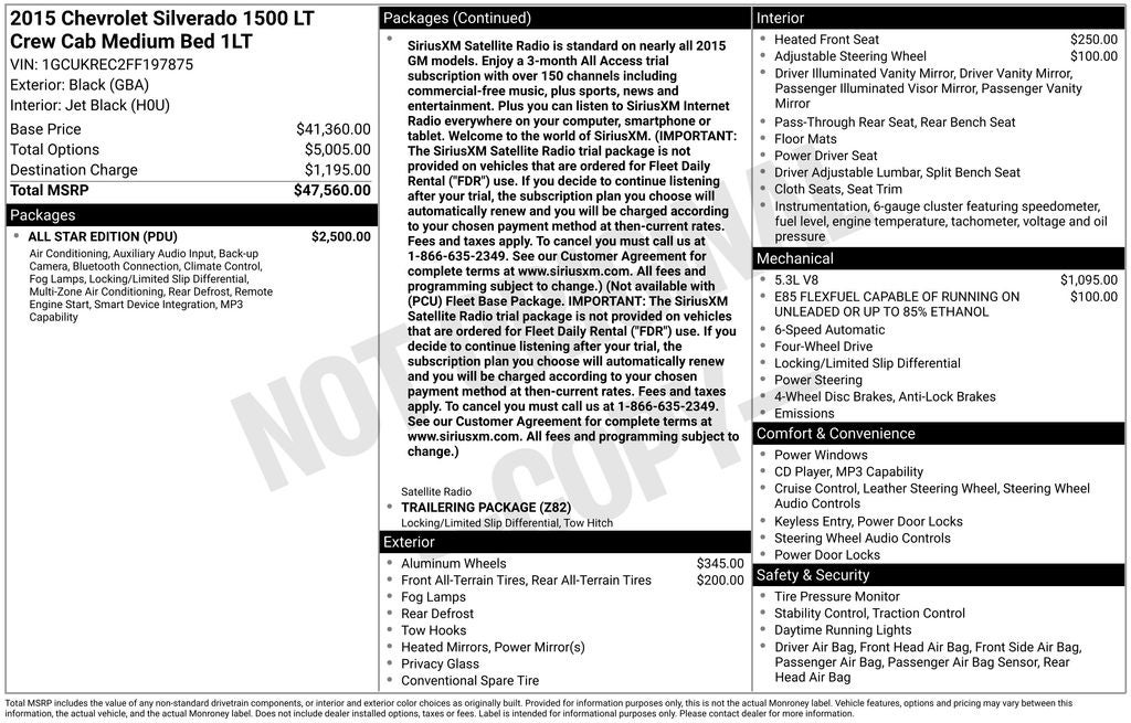 2015 Chevrolet Silverado 1500 LT LT1