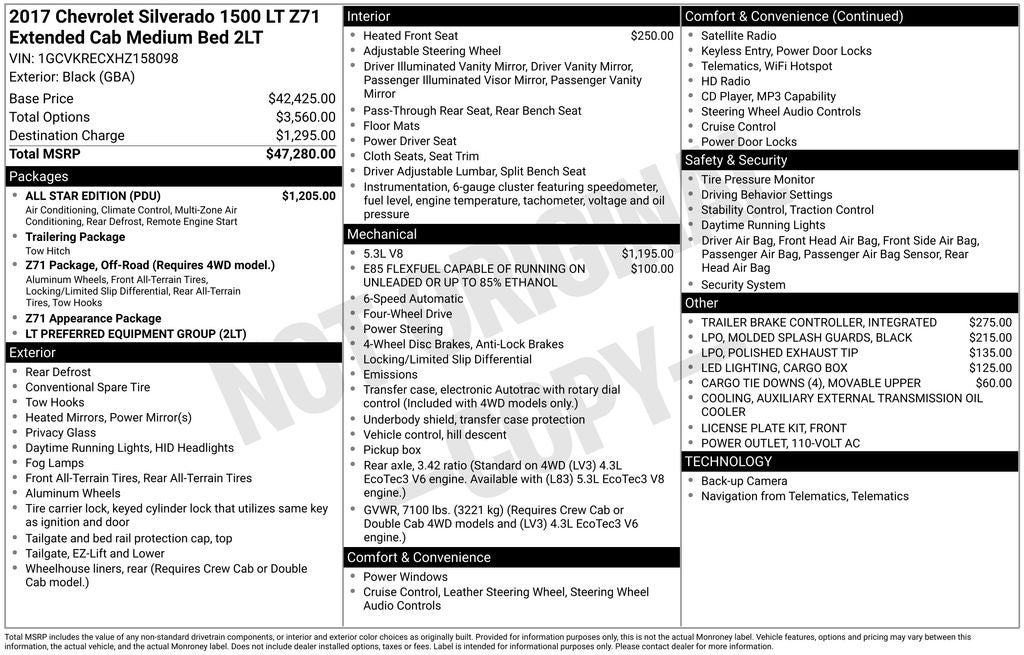 2017 Chevrolet Silverado 1500 LT LT2