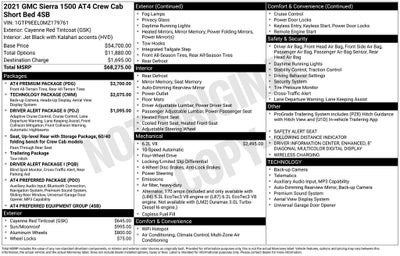 2021 GMC Sierra 1500 AT4